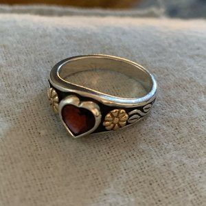 James Avery Garnet Heart Ring